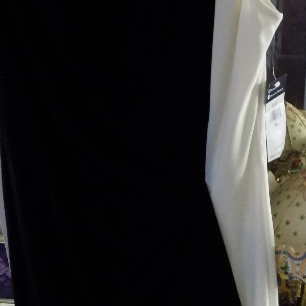 Chaps Two Tone Black and White Color Dress Size XL